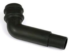 Cascade Rainwater 68mm Round Cast Iron Effect 112.5' Spigot Bend Anthracite Grey 120 X 120 X 73mm