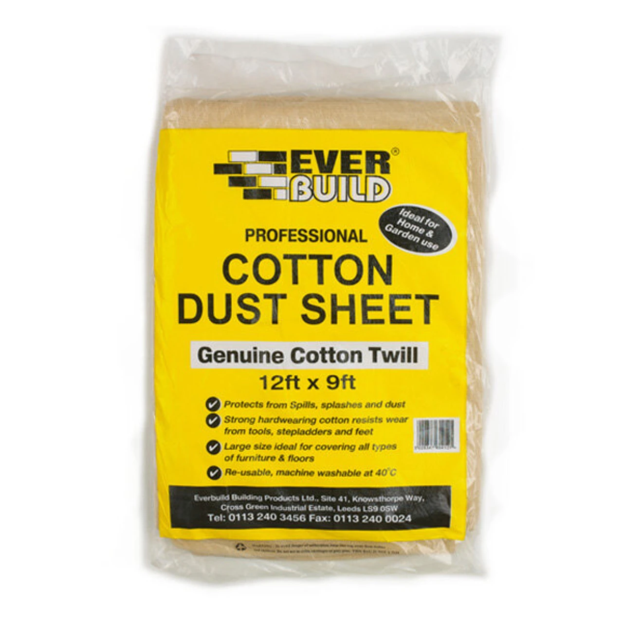 Everbuild Cotton Dust Sheet 12ft X 9ft 3 Everbuild Cotton Dust Sheet 12ft X 9ft