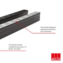 ACO Threshold Drain Silver Aluminium Grating -Home Building Materials Store t.tlx A9AJlSD. AJ1yYaZfA.ATY7A2. 11021.1699922413