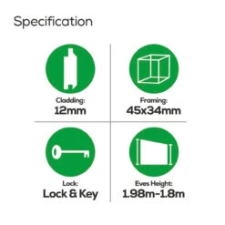 Albany Sheds Suffolk Pent Shed Treated 2400 X 1800mm -Home Building Materials Store t.tlx C6CKBGt.MCK6qEfBLC.C UfCa. 82996.1701483686