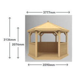 Forest Garden Hexagonal 3.6m Cedar Roof Gazebo Furnished Green -Home Building Materials Store t.tlx FCFMLfs.WFMo6eDLnF.FCHkFT. 23571.1676517430