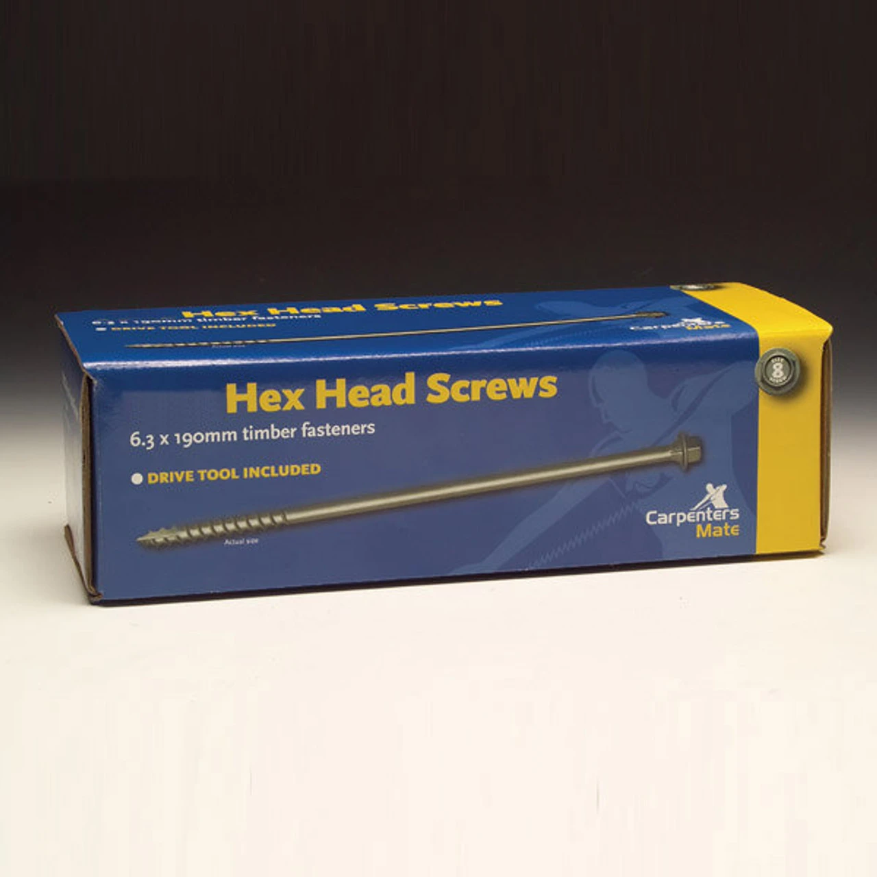 Carpenters Mate Pro Hex Head Screws 190mm (10 Pack) 3 Carpenters Mate Pro Hex Head Screws 190mm (10 Pack)