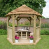 Forest Garden Hexagonal Thatched Roof Gazebo Furnished Cream -Home Building Materials Store t.tlx OuOm2y9.dOmaxaXYyO.OuWwO . 18528.1677065731