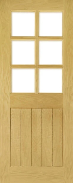 Deanta Ely Oak 6L Glazed Door
