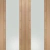 XL Palermo Oak Rebated Door Pair With Clear Glass