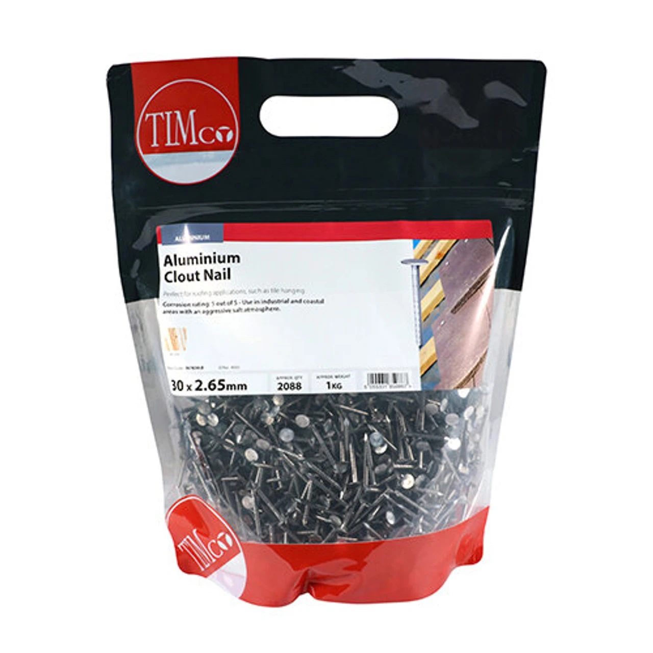 Timco Clout Nails Aluminium (ACN30LB) 30 X 2.65mm 1.00kg 4 Timco Clout Nails Aluminium (ACN30LB) 30 X 2.65mm 1.00kg - Image 2