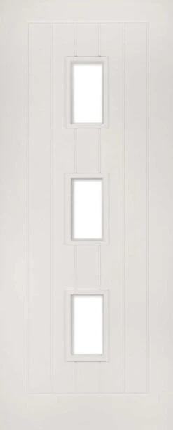 Deanta Ely White Primed 3L Glazed Fire Door