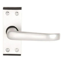 Aluminium Short Calder Lever Door Latch On Backplate