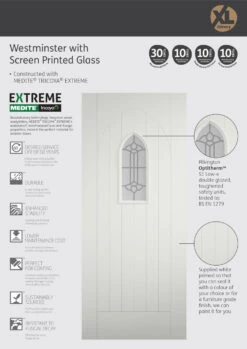 XL Tricoya Westminster External Double Glazed Door With Clear Glass 1981 X 838 X 44mm (33'') -Home Building Materials Store t.tlx jUjt83q.sjtQJaSzfj.jnzHjG. 91750.1700658562