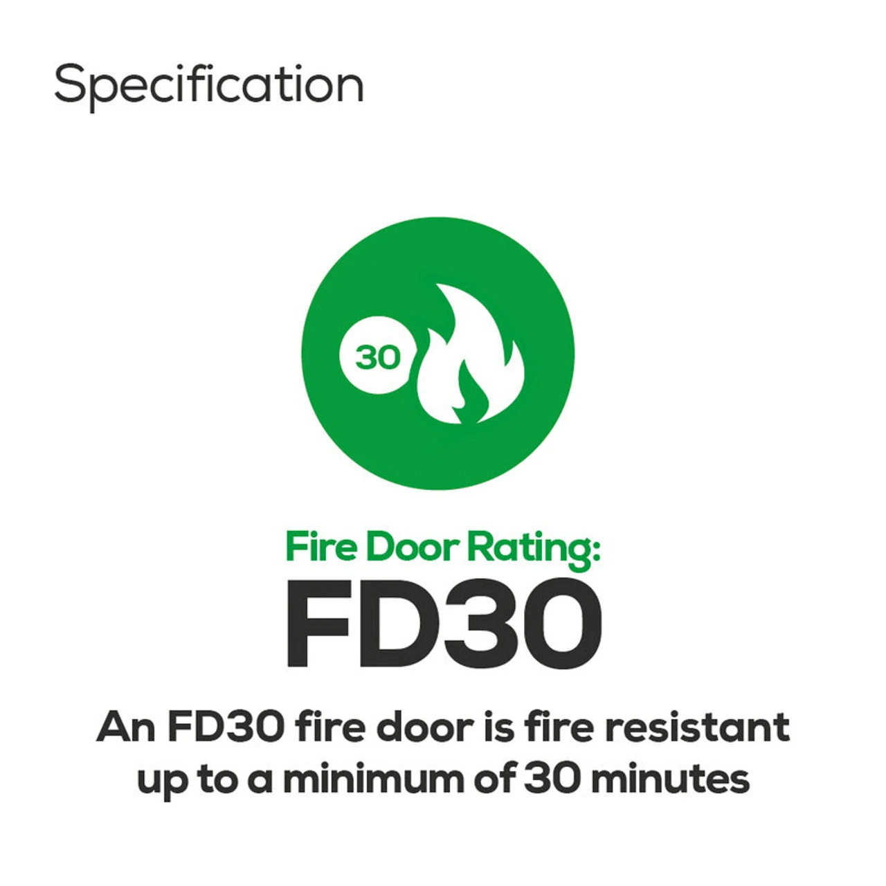 Deanta Ely White Primed 3L Glazed Fire Door 10 Deanta Ely White Primed 3L Glazed Fire Door - Image 8