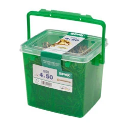 Spax Flat Countersink Pozi Yellow Woodscrews 4 X 50mm (650 Pack)