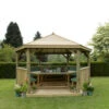 Forest Garden Hexagonal Timber Roof Gazebo Furnished Green -Home Building Materials Store t.tlx mimuyc1.OmusTskhWm.miF2mA. 98210.1677066275