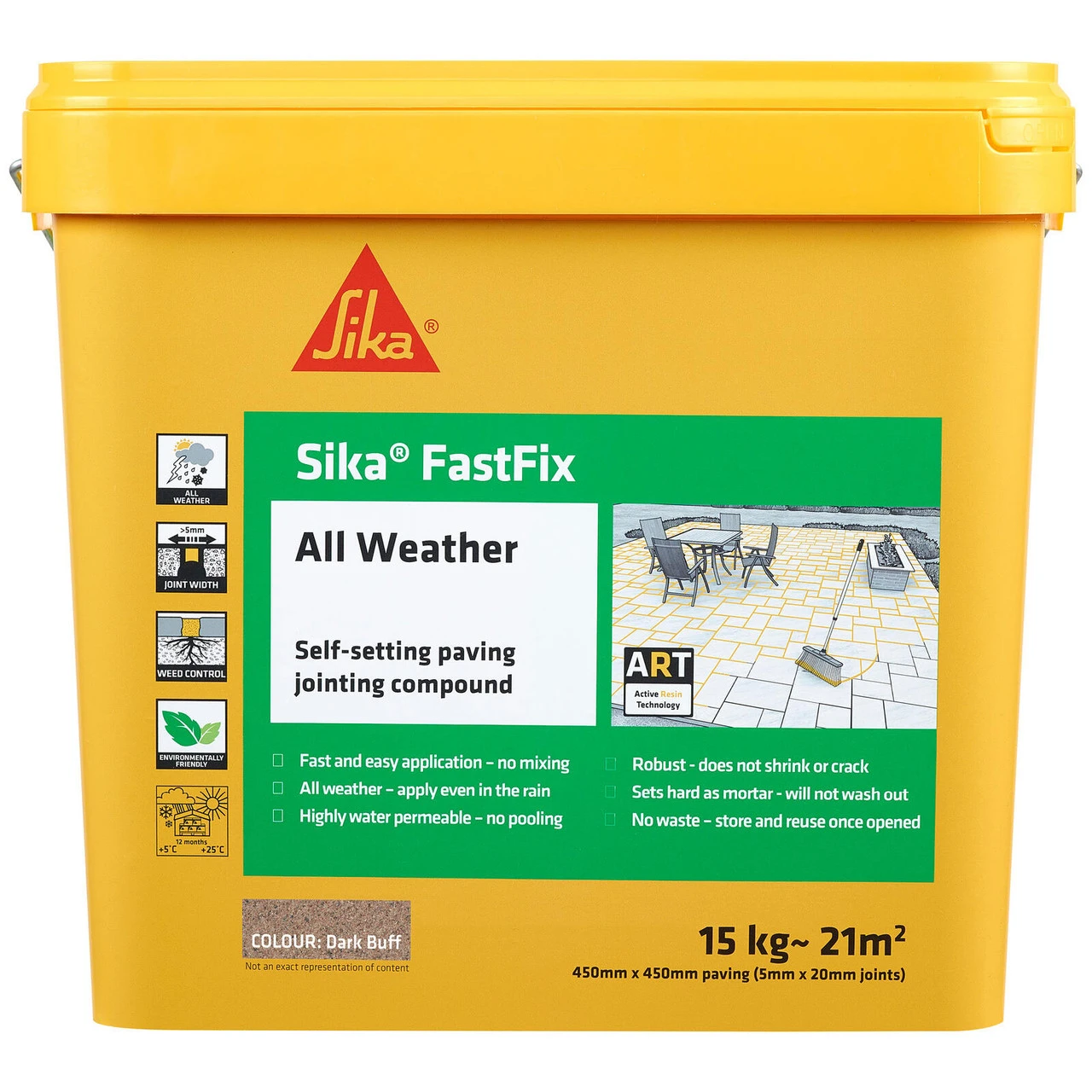 Everbuild Sika FastFix All Weather Dark Buff 15kg SKFFIXDKBF15 3 Everbuild Sika FastFix All Weather Dark Buff 15kg SKFFIXDKBF15