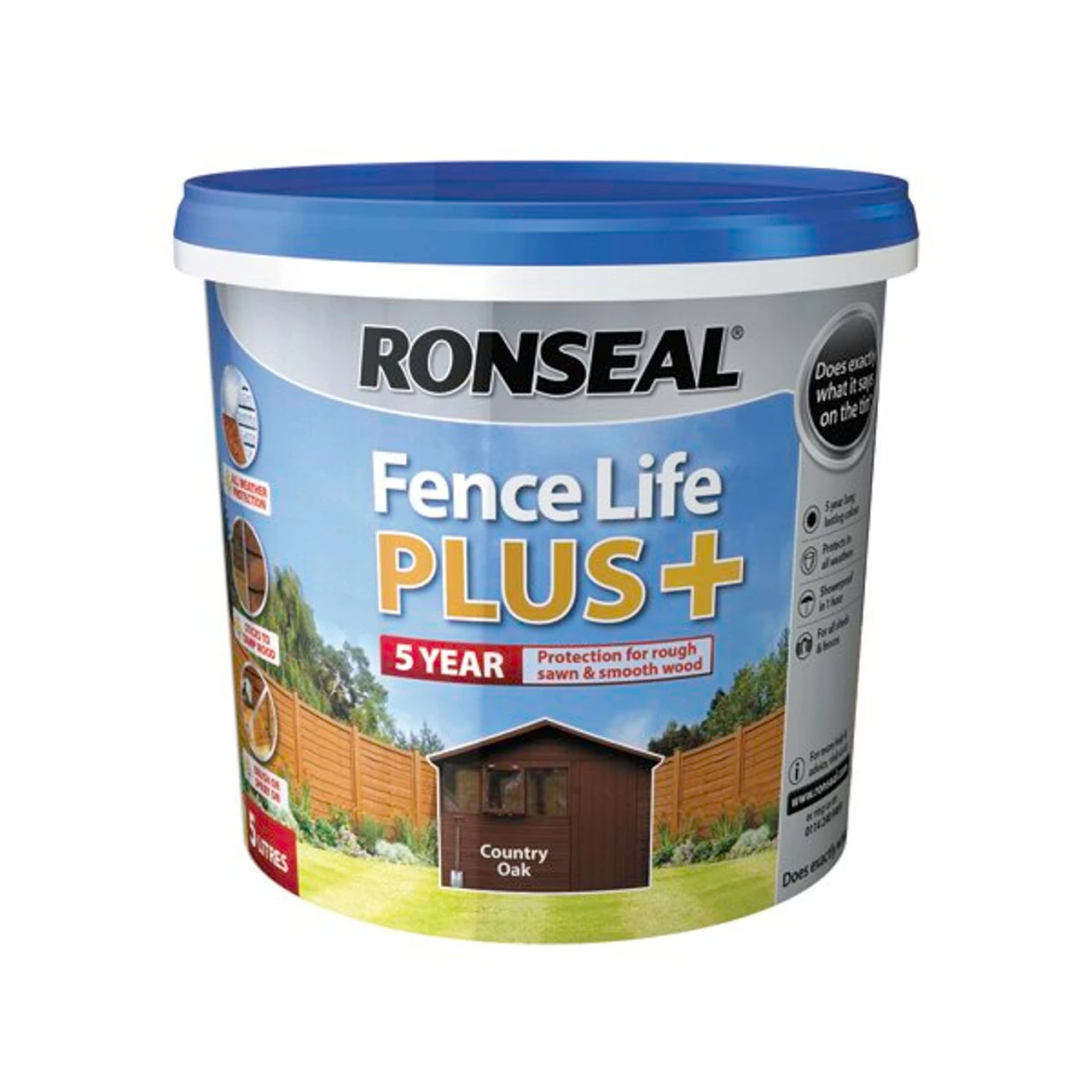 Ronseal Fencelife Plus Country Oak 5 Litre 3 Ronseal Fencelife Plus Country Oak 5 Litre