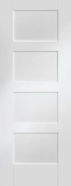 XL Shaker 4 Panel Internal White Primed Fire Door