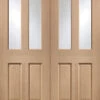 XL Malton Internal Oak Door Pair With Clear Glass