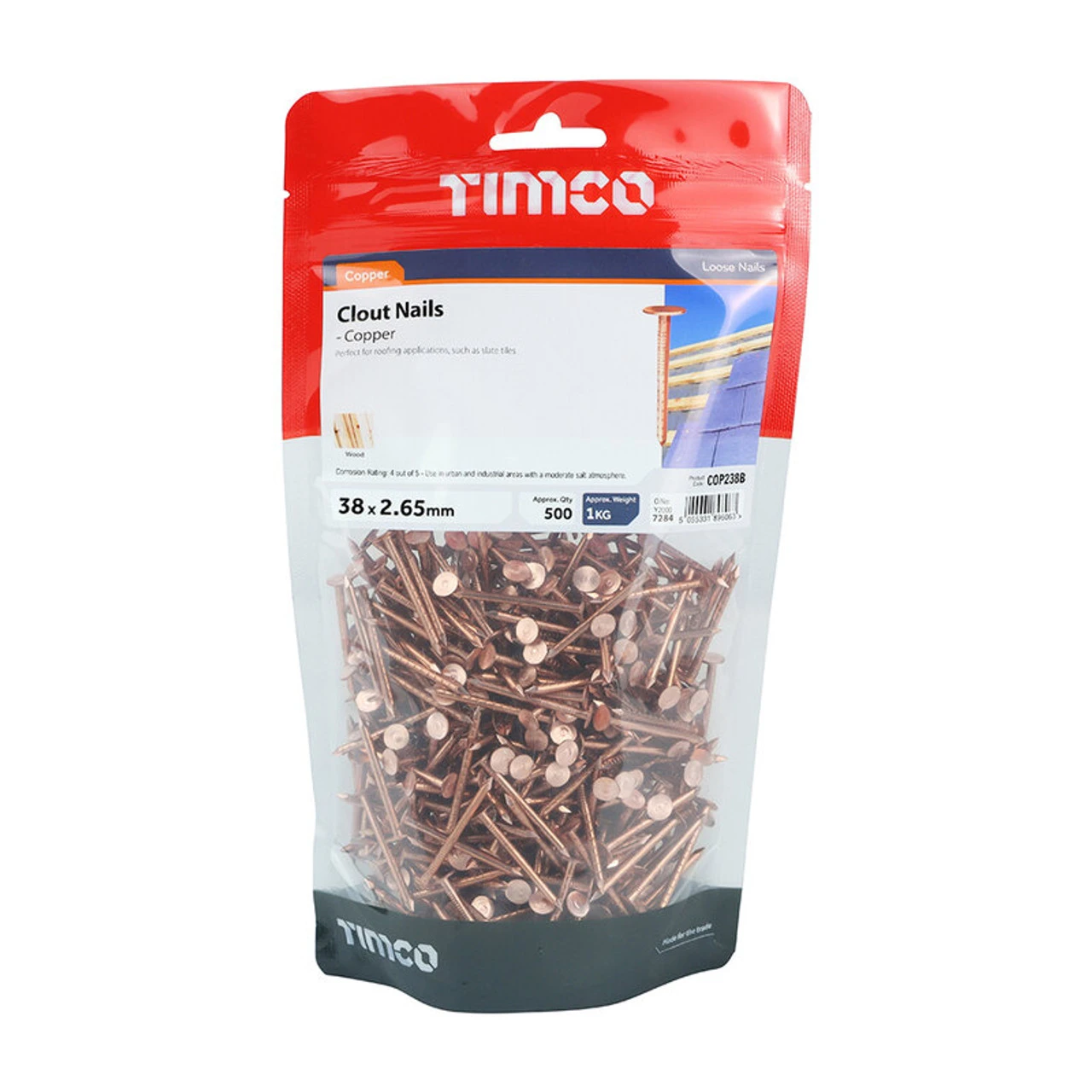 Timco Clout Nails Copper (COP238B) 38 X 2.65mm 1kg 4 Timco Clout Nails Copper (COP238B) 38 X 2.65mm 1kg - Image 2