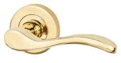 LPD Ariel Privacy Premium Polished Brass Door Handle 230 X 160 X 60mm